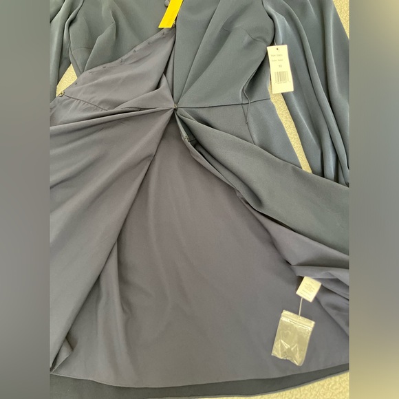 Alexia Admor New York Arya Arya Button Front Navy Blue Wrap Dress Size 12 NWT - Picture 5 of 9